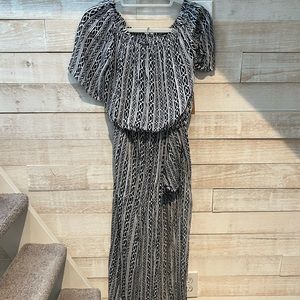 2 piece set skirt with shorts and off the shoulder top